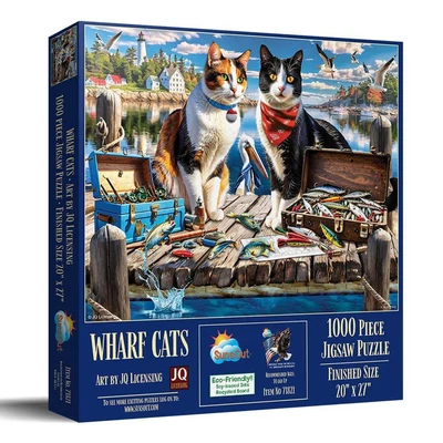 SunsOut 71821 - Wharf Cats - 1000 db-os puzzle