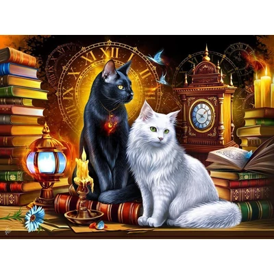 SunsOut 71826 - Cats and Clocks - 1000 db-os puzzle