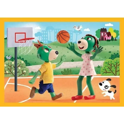 Trefl 34623 - A Treflik család kalandjai - 4 az 1-ben (35,48,54,70 db-os)puzzle