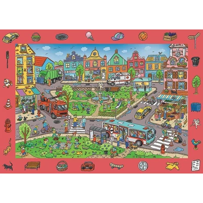 Trefl 15590 - Spy Guy City - Nyomozás a kisvárosban - 100 db-os puzzle