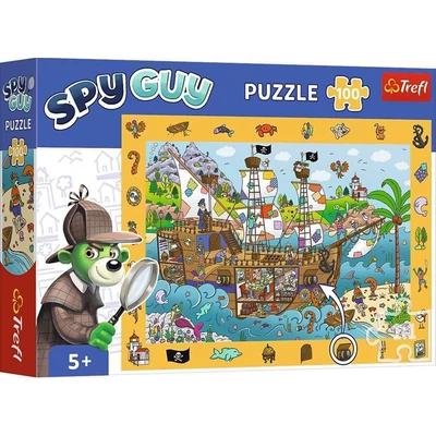 Trefl 15594 - Spy Guy - Nyomozás a kalózhajón - 100 db-os puzzle