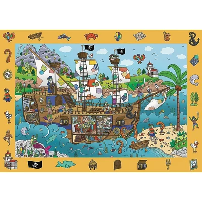 Trefl 15594 - Spy Guy - Nyomozás a kalózhajón - 100 db-os puzzle