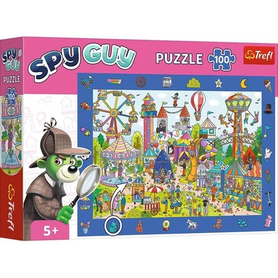 Trefl 15592 - Spy Guy - Nyomozás a vidámparkban - 100 db-os puzzle