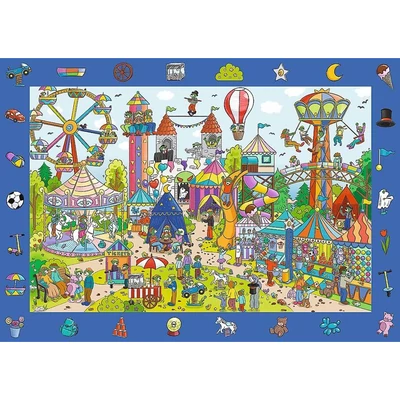 Trefl 15592 - Spy Guy - Nyomozás a vidámparkban - 100 db-os puzzle