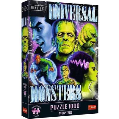 Trefl 12070 - Az Universal szörnyei - 1000 db-os Premium Plus puzzle