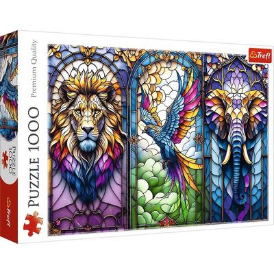 Trefl 10957 - Ólomüveg - Állatok - 1000 db-os puzzle