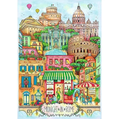 Trefl 12072 - Éjfél Rómában - 1000 db-os Premium Plus puzzle