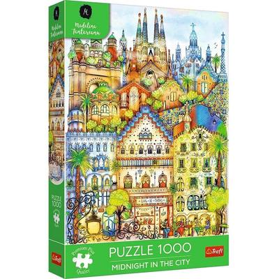 Trefl 12074 - Éjfél Barcelonában - 1000 db-os Premium Plus puzzle