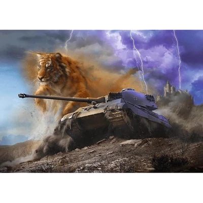 Trefl 12089 - World of Tanks - Tiger II - 1000 db-os puzzle