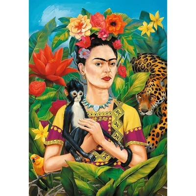 Trefl 12094 - Frida Kahlo - Dzsungelportré - 1000 db-os Premium Plus puzzle