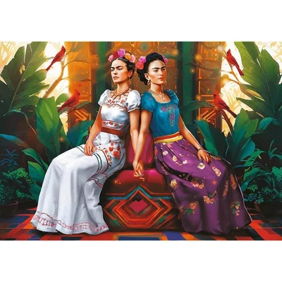 Trefl 12095 - Frida Kahlo - Két arc - 1000 db-os Premium Plus puzzle