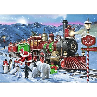 Trefl 12097 - Tea Time - Karácsonyi vonat - 1000 db-os Premium Plus puzzle