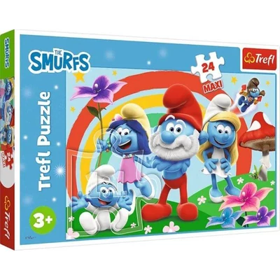 Trefl 14374 - Hupikék Törpikék - 24 db-os Maxi puzzle