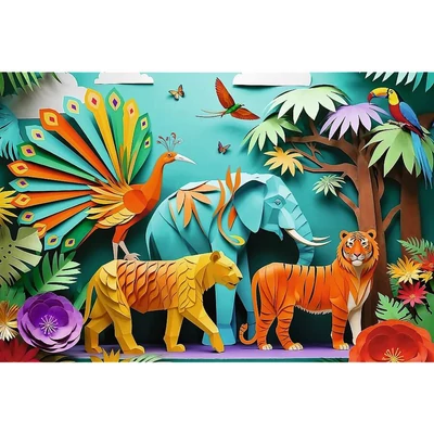 Trefl 40051 - 40 Éves Jubileum - Dzsungel - 160 db-os Paper Art puzzle