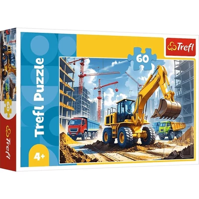 Trefl 17406 - Kotró-rakodó traktor - 60 db-os puzzle