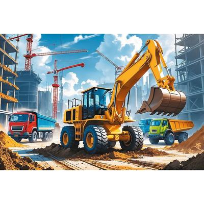 Trefl 17406 - Kotró-rakodó traktor - 60 db-os puzzle