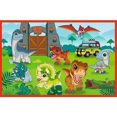 Trefl 34437 - Jurassic World - Kicsi dínók - 2 x 24 db-os puzzle