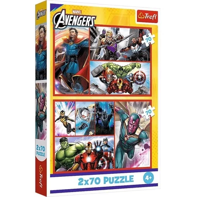 Trefl 34439 - Avengers - Bosszúállók - 2 x 70 db-os puzzle