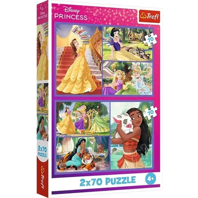 Trefl 34440 - Disney Princess - 2 x 70 db-os puzzle