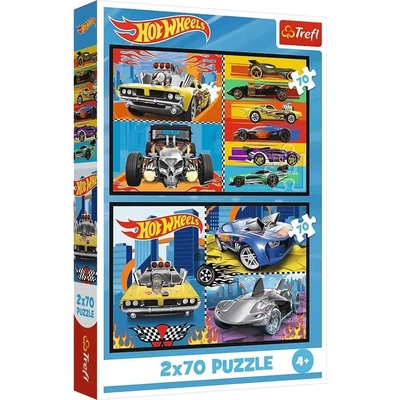 Trefl 34442 - Hot Wheels - 2 x 70 db-os puzzle