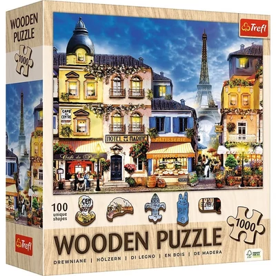 Trefl 20209 - Francia utca - 1000 db-os Wooden Puzzle