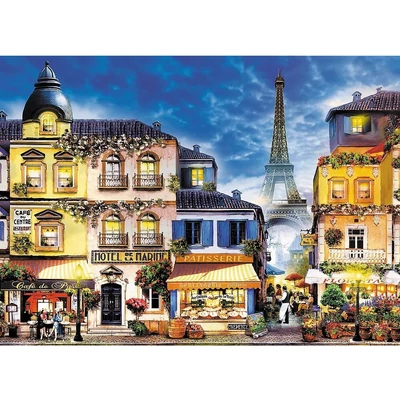 Trefl 20209 - Francia utca - 1000 db-os Wooden Puzzle
