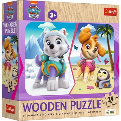 Trefl 20266 - Mancs őrjárat - 24 db-os Wooden Contour Fa Puzzle