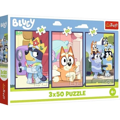 Trefl 34890 - Bluey - 3 x 50 db-os puzzle