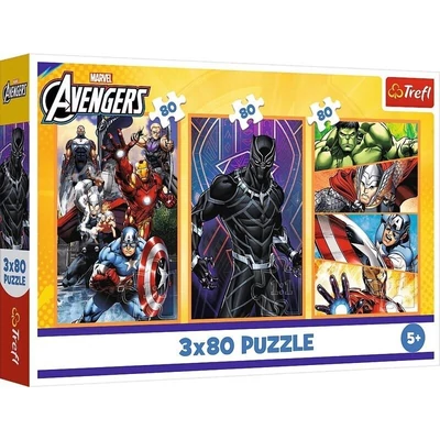 Trefl 34883 - Avengers - Bosszúállók - 3 x 80 db-os puzzle