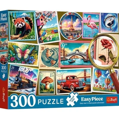 Trefl 23100 - Easy Piece - Bélyeggyűjtemény - 300 db-os XXL puzzle