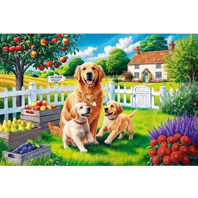 Trefl 23101 - Easy Piece - Kutyák a farmon - 300 db-os XXL puzzle