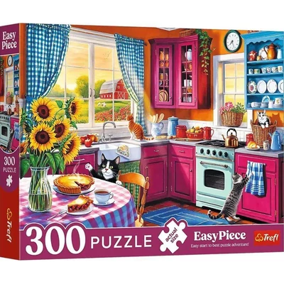 Trefl 23102 - Easy Piece - Reggel a konyhában - 300 db-os XXL puzzle