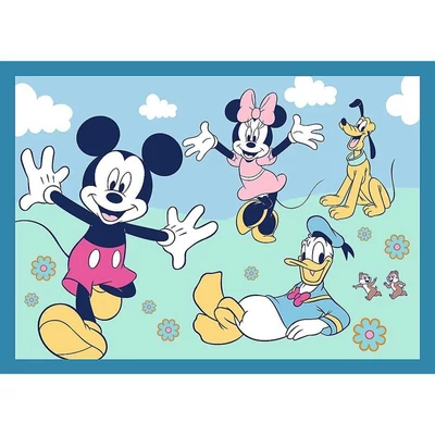 Trefl 34669 - Mickey egér és barátai - 4 az 1-ben (35,48,54,70 db-os) puzzle