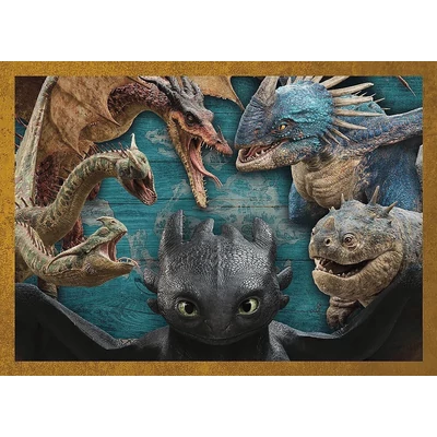 Trefl 34678 - Így neveld a sárkányodat - 4 az 1-ben (35,48,54,70 db-os) puzzle