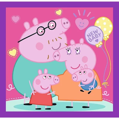 Trefl 34893 - Peppa malac - 3 az 1-ben (20, 36, 50 db-os) puzzle