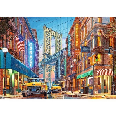 Trefl 37613 - European Puzzle Championship - Tea Time - Kilátás a Manhattan hídra - 500 db-os Premium Plus puzzle