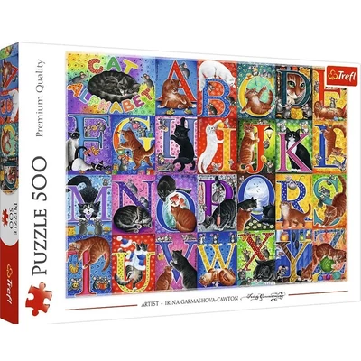 Trefl 37527 - Cica ABC - 500 db-os puzzle