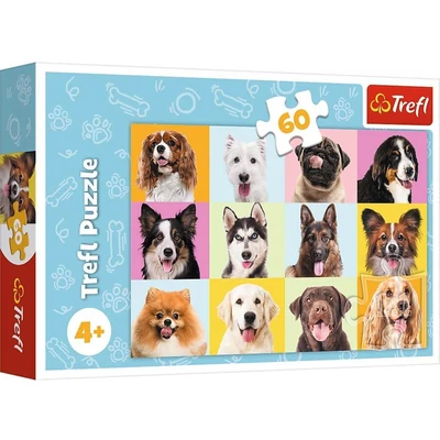 Trefl 17374 - Aranyos kutyák - 60 db-os puzzle