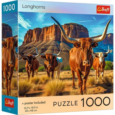Trefl 99280 - Texasi hosszúszarvúak - 1000 db-os puzzle