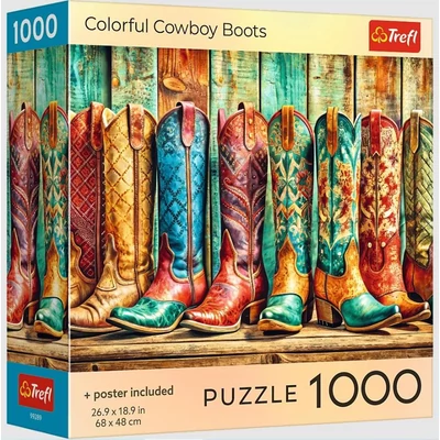 Trefl 99289 - Színes cowboy csizmák - 1000 db-os puzzle