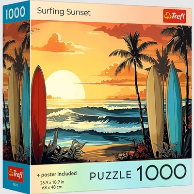 Trefl 99293 - Naplemente és szörf - 1000 db-os puzzle