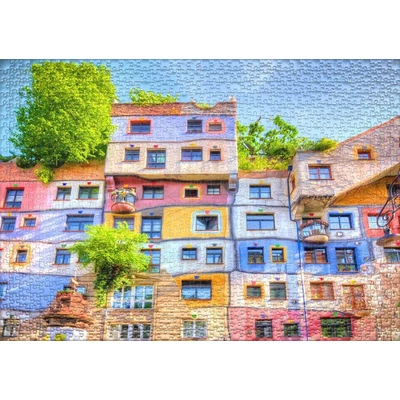 Ulmer 1142 - Hundertwasserhouse, Wien - 1000 db-os puzzle