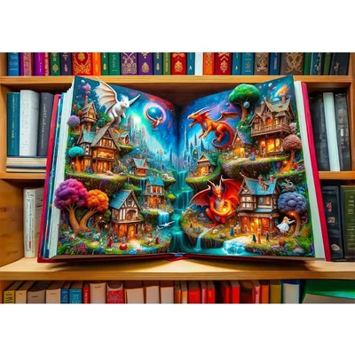 Wooden City 1010 db-os fa puzzle - Elvarázsolt mesék (NB0801-XL)