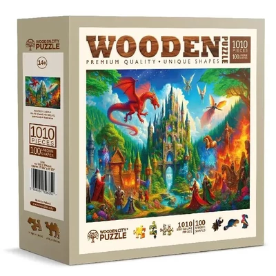 Wooden City 1010 db-os fa puzzle - Fantázia kastély (NB0811-XL)