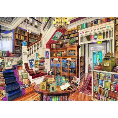 Wooden City 1010 db-os fa puzzle - Kívánság a könyvesboltban (NB1010-0137-XL)