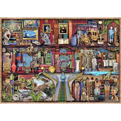 Wooden City 1010 db-os fa puzzle - Múzeumi könyvespolc (NB1010-0136-XL)