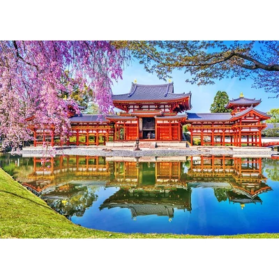 Wooden City 505 db-os fa puzzle - Byodo-In templom, Kyoto, Japán (NB505-0123-L)