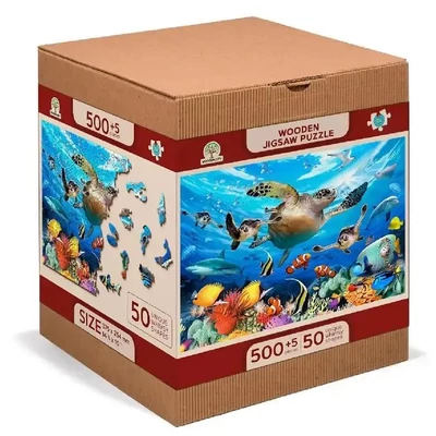 Wooden City 505 db-os fa puzzle - Élet az óceán mélyén (NB505-0105-L)