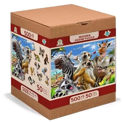 Wooden City 505 db-os fa puzzle - Üdvözöljük Afrikában (NB505-0017-L)