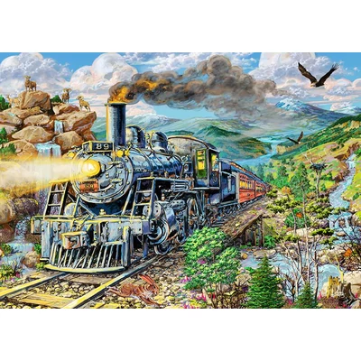 Wooden City 505 db-os fa puzzle - Vasút (NB505-0055-L)